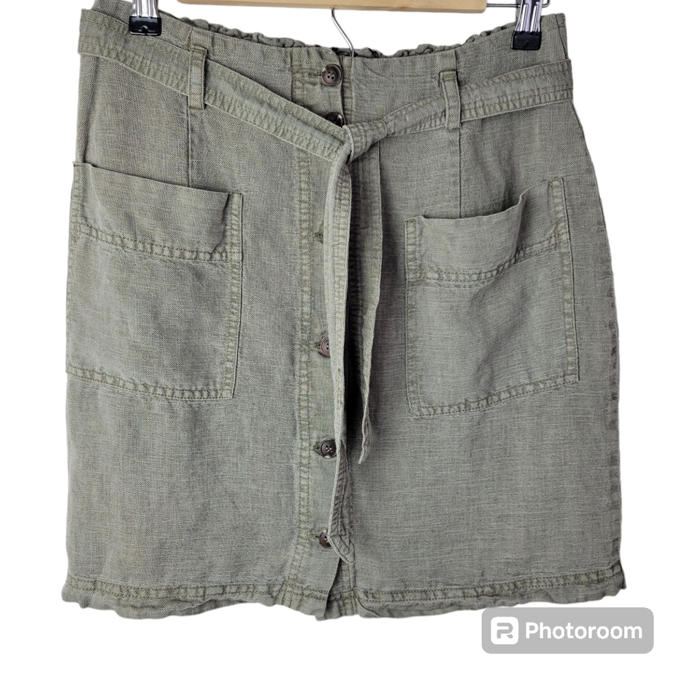 C&C California | Linen Blend  Tie Waist Skirt Size Small